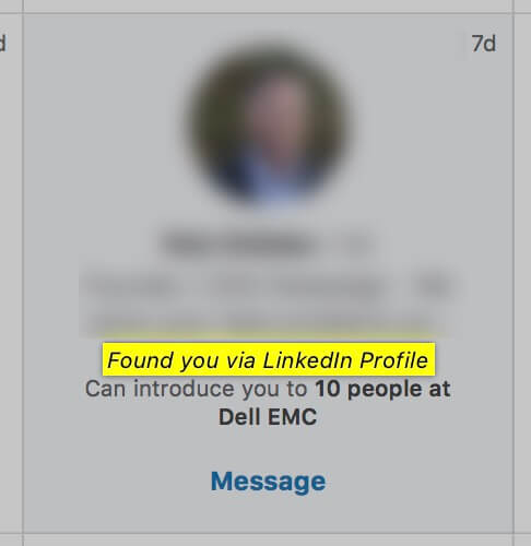 Found you via LinkedIn profile