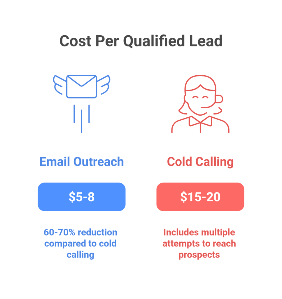 Warum Kaltakquise E-Mail-Outreach effektiver als Cold Calling ist 3 Cost Efficiency Maximizing ROI Per Lead visual selection 1 Warum Kaltakquise E-Mail-Outreach effektiver als Cold Calling ist