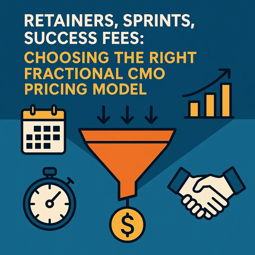 RetainersSprintsSuccessFees ChoosingtheRightFractionalCMOPricingModel Retainers, Sprints, Success Fees: Choosing the Right Fractional CMO Pricing Model