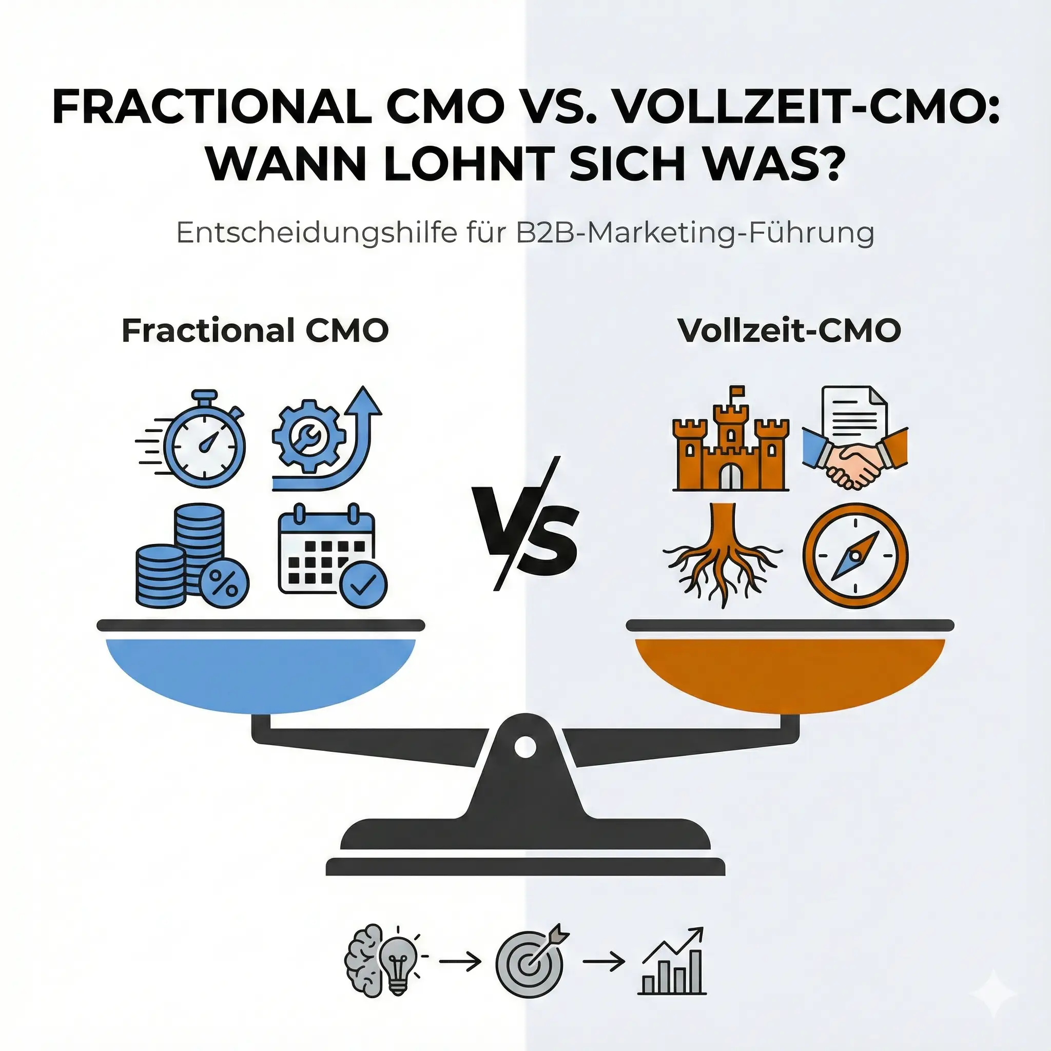 Fractional CMO vs. Vollzeit-CMO: Wann lohnt sich was? (Entscheidungsmatrix) 20 -DE